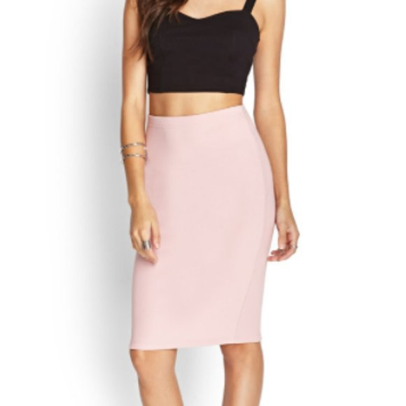 Lumiere Dresses & Skirts - NEW Lumiere - Jersey Ripped Blush Pencil Skirt